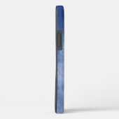 Monogram personaliseer Blauwe en Witte Waterverf Case-Mate iPhone Case (Achterkant / Rechts)