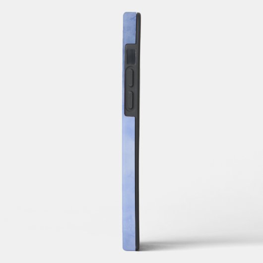 Monogram personaliseer Blauwe en Witte Waterverf Case-Mate iPhone Case (Achterkant / Links)