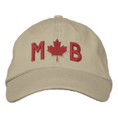 Monogram Personaliseer Maple Leaf Embroidery Geborduurde Pet (Voorkant)
