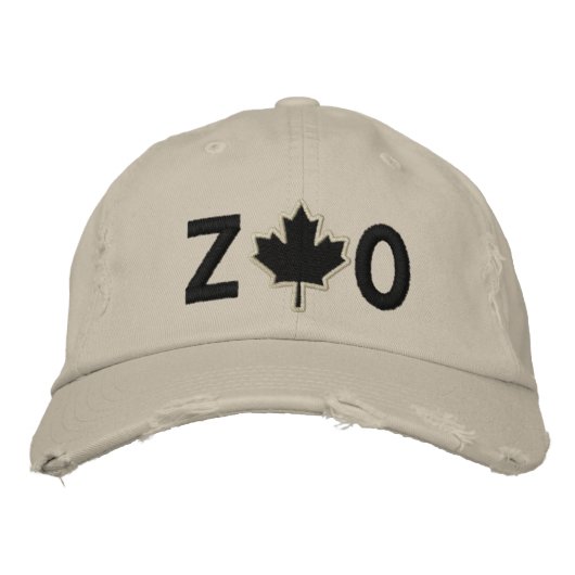 Monogram Personaliseer Maple Leaf Embroidery Pet (Voorkant)