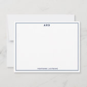 MONOGRAM PERSONALISEERD PREPPY BRIEFPAPIER NOTECAR NOTITIEKAARTJE (Voorkant)