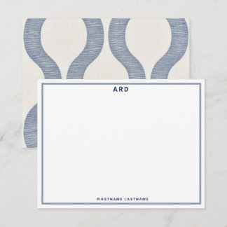MONOGRAM PERSONALISEERD PREPPY BRIEFPAPIER NOTECAR NOTITIEKAARTJE