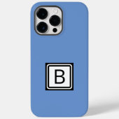 Monogram personaliseren in zwarte dubbele doos op  Case-Mate iPhone case (Achterkant)