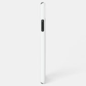 Monogram personaliseren, vetgrijze letters op wit iPhone hoesje (Rechterkant)