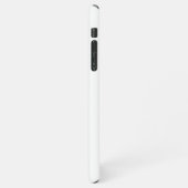 Monogram personaliseren, vetgrijze letters op wit iPhone hoesje (Linkerkant)