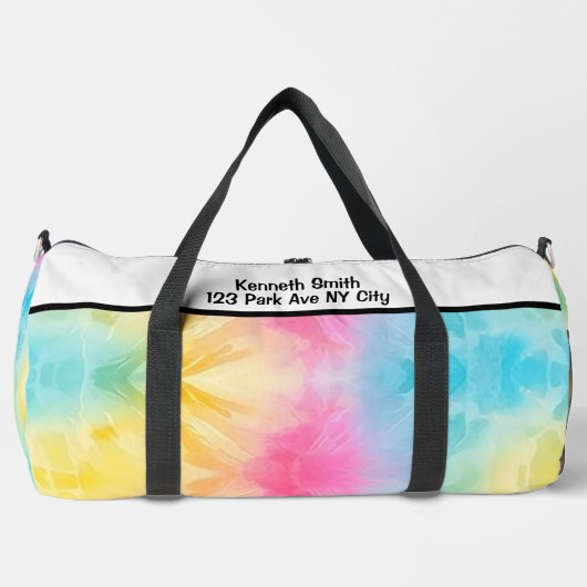 Monogram Personalize Rainbow Tie Dye Girl Gear bag Plunjezak (Voorkant)