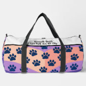 Monogram Personalize Wavy Paw Print Pet Travel  Plunjezak (Voorkant)