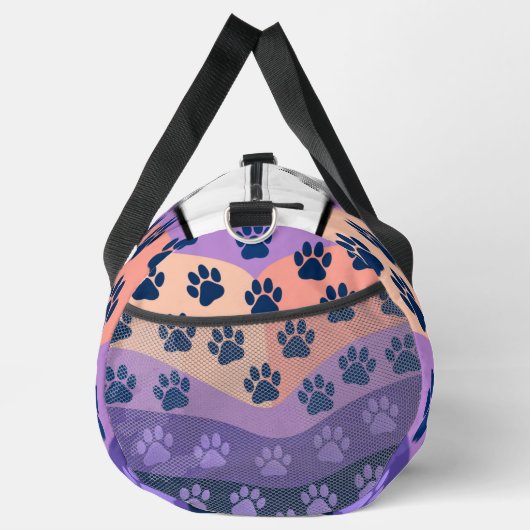 Monogram Personalize Wavy Paw Print Pet Travel Plunjezak (Rechts)