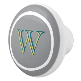 Monogram Personalized Drawer Handles Pulls Knobs  Keramische Knop