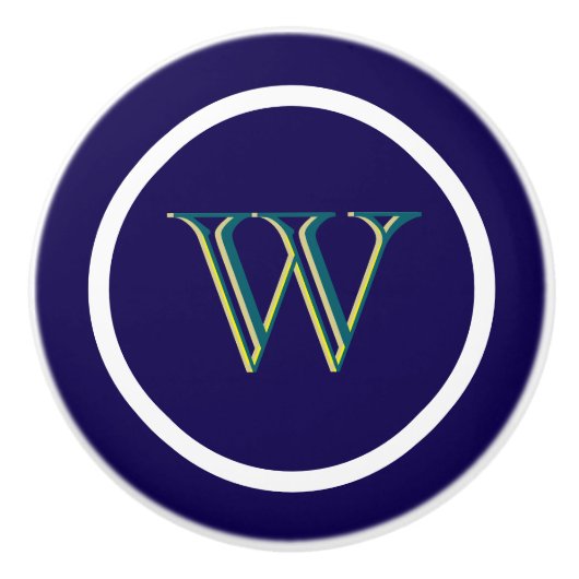 Monogram Personalized Drawer Handles Pulls Knobs  Keramische Knop (Voorkant)