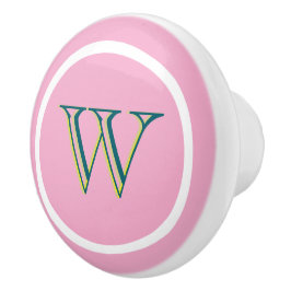 Monogram Personalized Drawer Handles Pulls Knobs  Keramische Knop