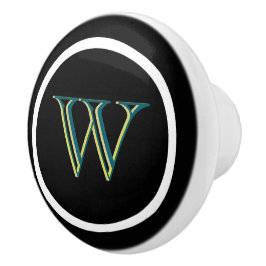 Monogram Personalized Drawer Handles Pulls Knobs  Keramische Knop