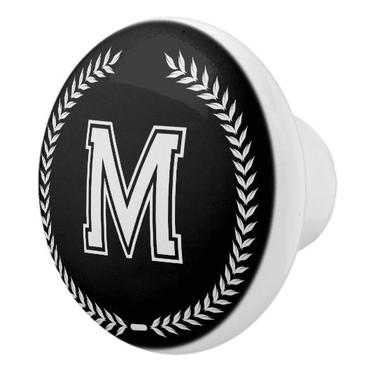 Monogram Personalized Drawer Handles Pulls Knobs  Keramische Knop (Rechts)