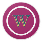 Monogram Personalized Drawer Handles Pulls Knobs  Keramische Knop (Voorkant)