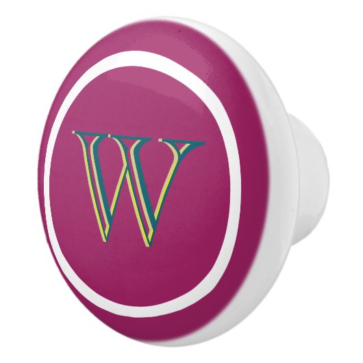 Monogram Personalized Drawer Handles Pulls Knobs  Keramische Knop (Rechts)