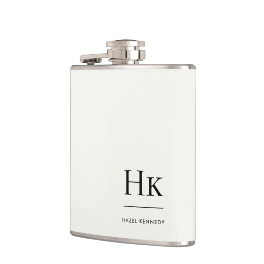 Monogram Personalized Ivory White Bachelorette Heupfles (Links)
