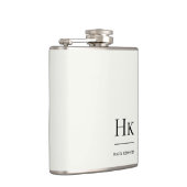 Monogram Personalized Ivory White Bachelorette Heupfles (Rechts)