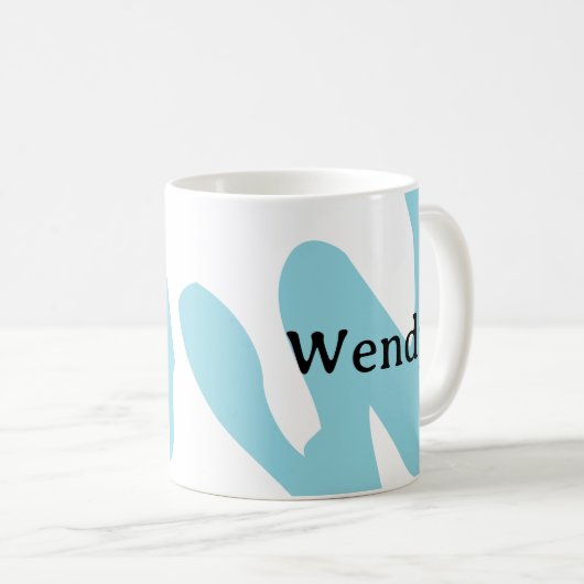 Monogram Personalized Mug Tea Cup Koffiemok (Voorkant rechts)