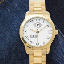 Monogram Personalized Name Initial simple Horloge