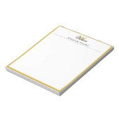 Monogram Personalized Notepad with Custom Name Loo Notitieblok (Linkerzijde)
