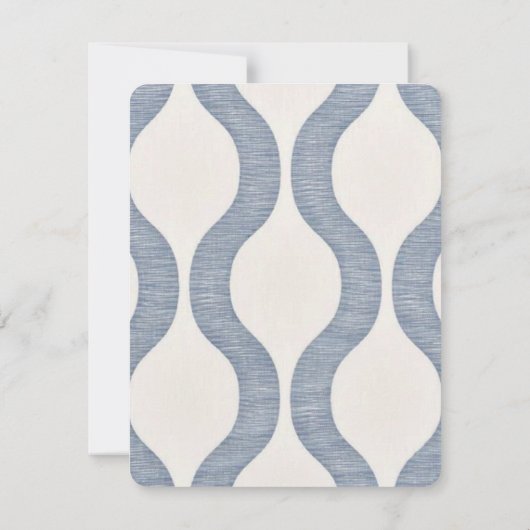 MONOGRAM PERSONALIZED PREPPY BRIEFPAPIER BEDANKKAART (Achterkant)