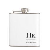 Monogram Personalized White Monogrammed Heupfles (Voorkant)