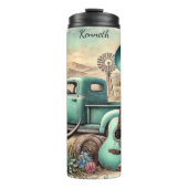 Monogram persoonlijk kosmisch Bigfoot-mysterie, Mo Thermosbeker (Voorkant)