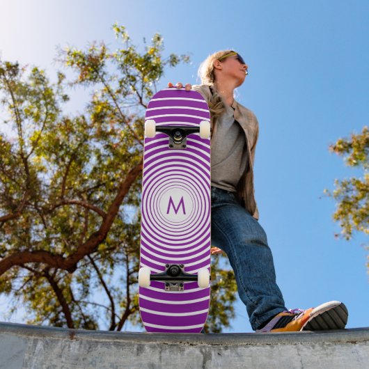 Monogram persoonlijk skateboard Uw kleurenbrief (Buiten 1)