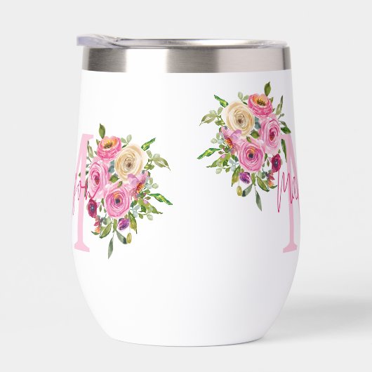 Monogram | Persoonlijk | Waterverf | Bloem (Rechts)