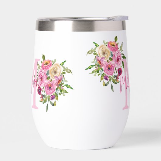 Monogram | Persoonlijk | Waterverf | Bloem (Links)