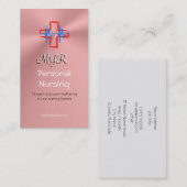 Monogram, persoonlijk zuster, ecg en rood kruis, r visitekaartje (Voorkant / Achterkant)