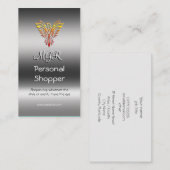 Monogram, Persoonlijke shopper, metallisch effect Visitekaartje (Voorkant / Achterkant)
