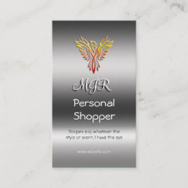 Monogram, Persoonlijke shopper, metallisch effect Visitekaartje