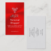 Monogram, persoonlijke shopper, roze Phoenix op ro Visitekaartje (Voorkant / Achterkant)