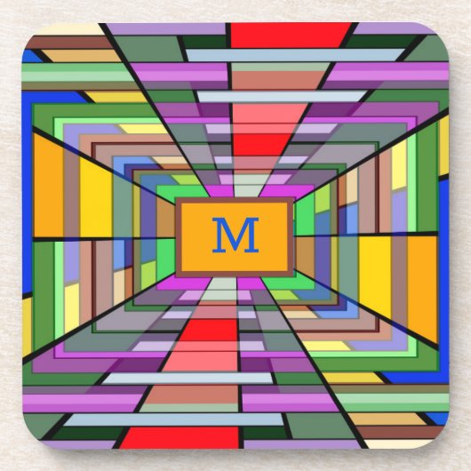 Monogram Perspectiefpunt Vortex Bier Onderzetter (Voorkant)