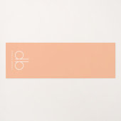 Monogram Perzik Stijlvolle Moderne Minimalistische Yogamat (Achterkant (horizontaal))