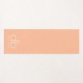 Monogram Perzik Stijlvolle Moderne Minimalistische Yogamat (Voorkant (horizontaal))