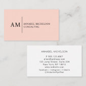 Monogram perzik-Visitekaartje Visitekaartje (Voorkant / Achterkant)