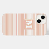 Monogram perzikstrepen Case-Mate iPhone case (Achterkant (horizontaal))