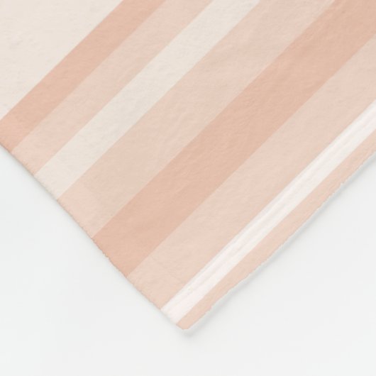 Monogram perzikstrepen fleece deken (Hoek)