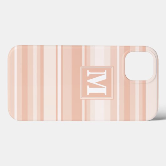 Monogram perzikstrepen Hoesje-Mate iPhone draagtas Case-Mate iPhone Case (Achterkant (horizontaal))