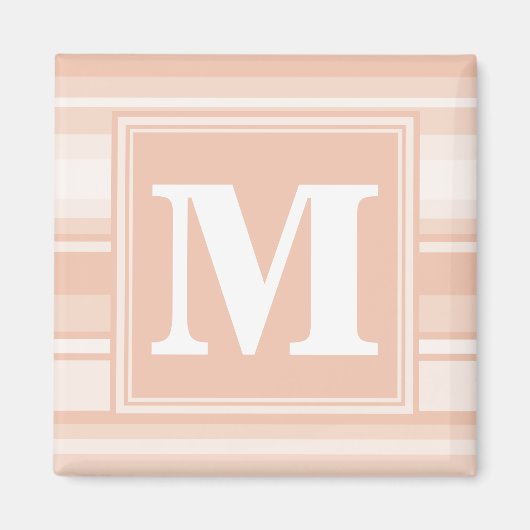 Monogram perzikstrepen magneet (Voorkant)