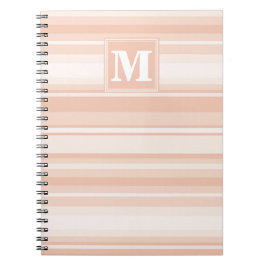 Monogram perzikstrepen notitieboek
