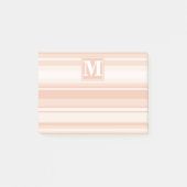 Monogram perzikstrepen post-it® notes (Voorkant)