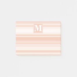 Monogram perzikstrepen post-it® notes