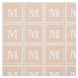 Monogram perzikstrepen stof