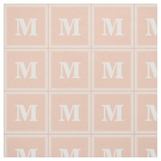 Monogram perzikstrepen stof (Swatch)
