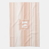 Monogram perzikstrepen theedoek (Verticaal)