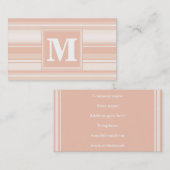 Monogram perzikstrepen visitekaartje (Voorkant / Achterkant)