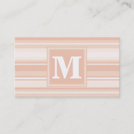 Monogram perzikstrepen visitekaartje
